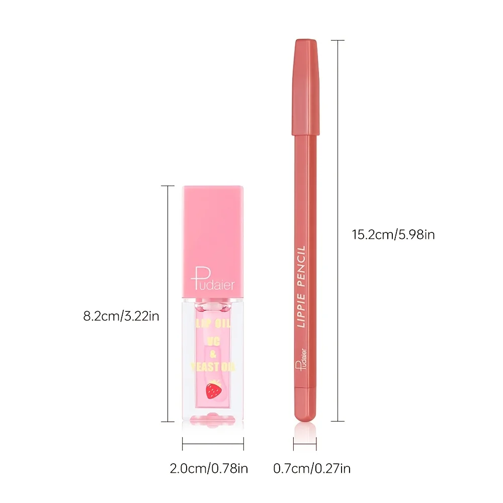 Set di lucidalabbra idratanti naturali opache da 2 pezzi + set di matite per labbra, idratazione a lunga durata e facile da applicare, una varietà di tonalità di bacche