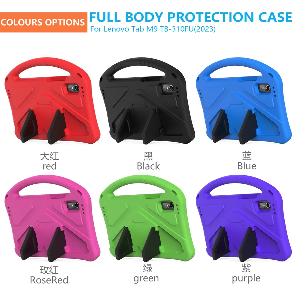 Case For Lenovo Tab M9 TB-310FU TB-310XU 2023 9.0 inch  M 9 EVA Hand Holder Kids Safe Shockproof Stand Tablet Cover Funda