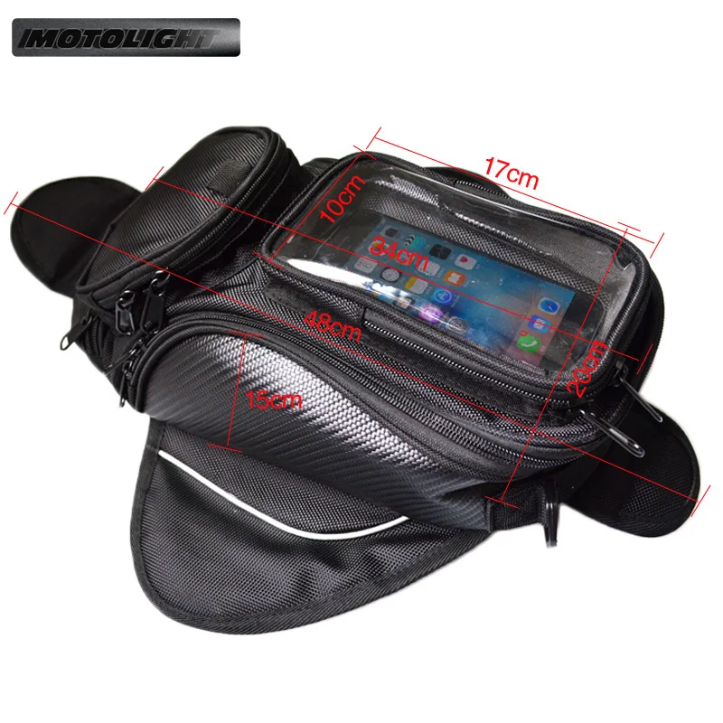 Motorcycle Tank Bag Luggage Oil Fuel Magnetic Bike Saddlebag Trunk Travel Motorbike Screen Baggage For Phone GPS image 3