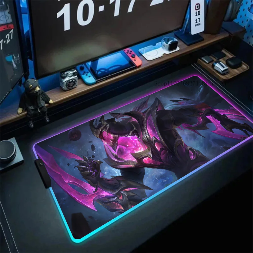 Zed Immortal Journey League Of Legends Mousepad XXL RGB Gaming Mouse Pads HD Black Gamer Accessories Large LED