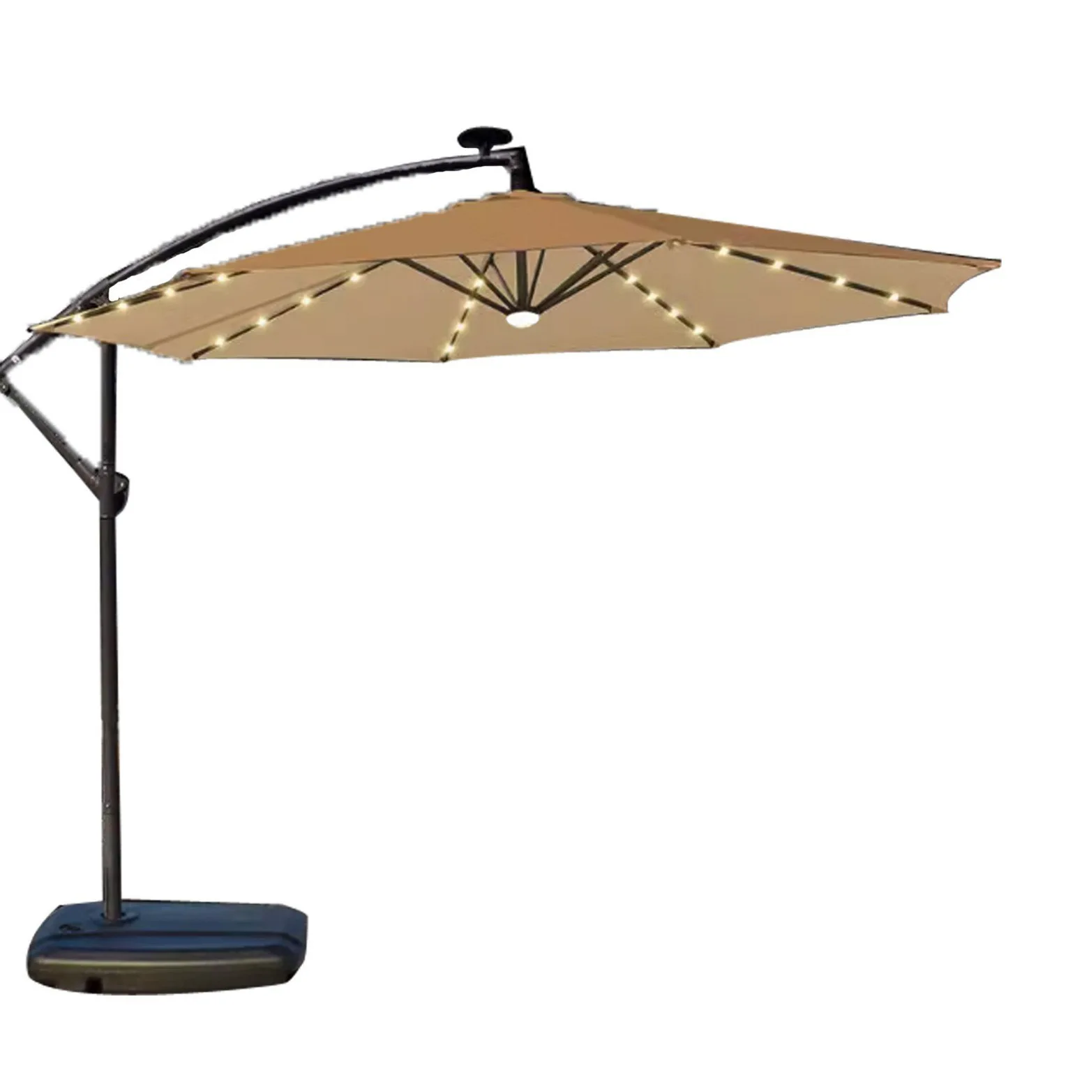 

Outdoor solar light umbrella villa home courtyard garden balcony leisure stall waterproof banana umbrella