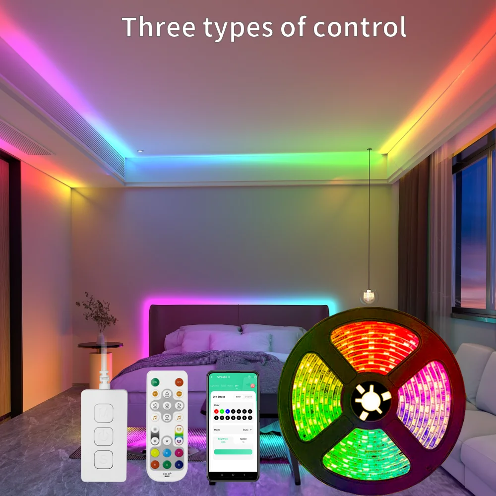 WS2812 SK6812 5050 RGB CCT RGBW Bluetooth LED Controller WIFI Music with 2.4G RF Wireless Remote Control Support Alexa Google