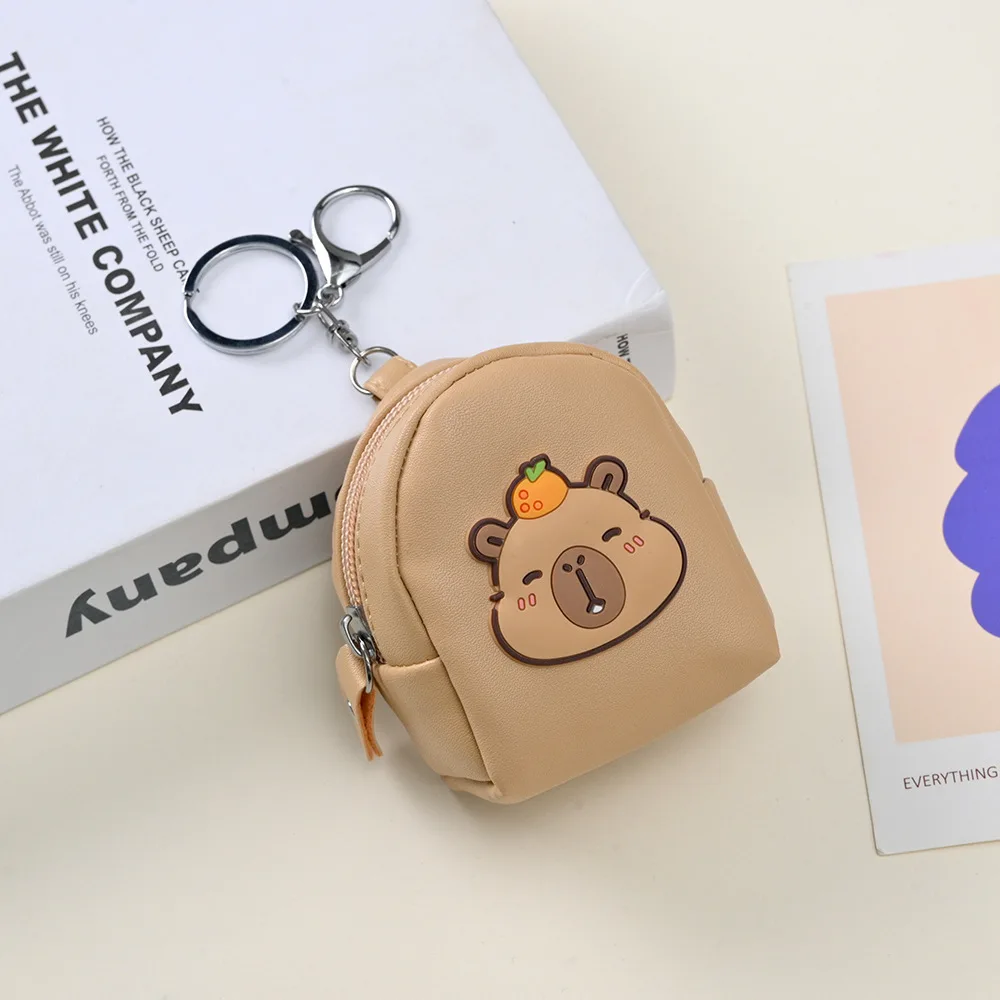 Capybara Cartoon Coin Purse Portable Headphone Storage Bag Wallet Simple Cute Schoolbag Coin Purse Pendant Multi-Functional
