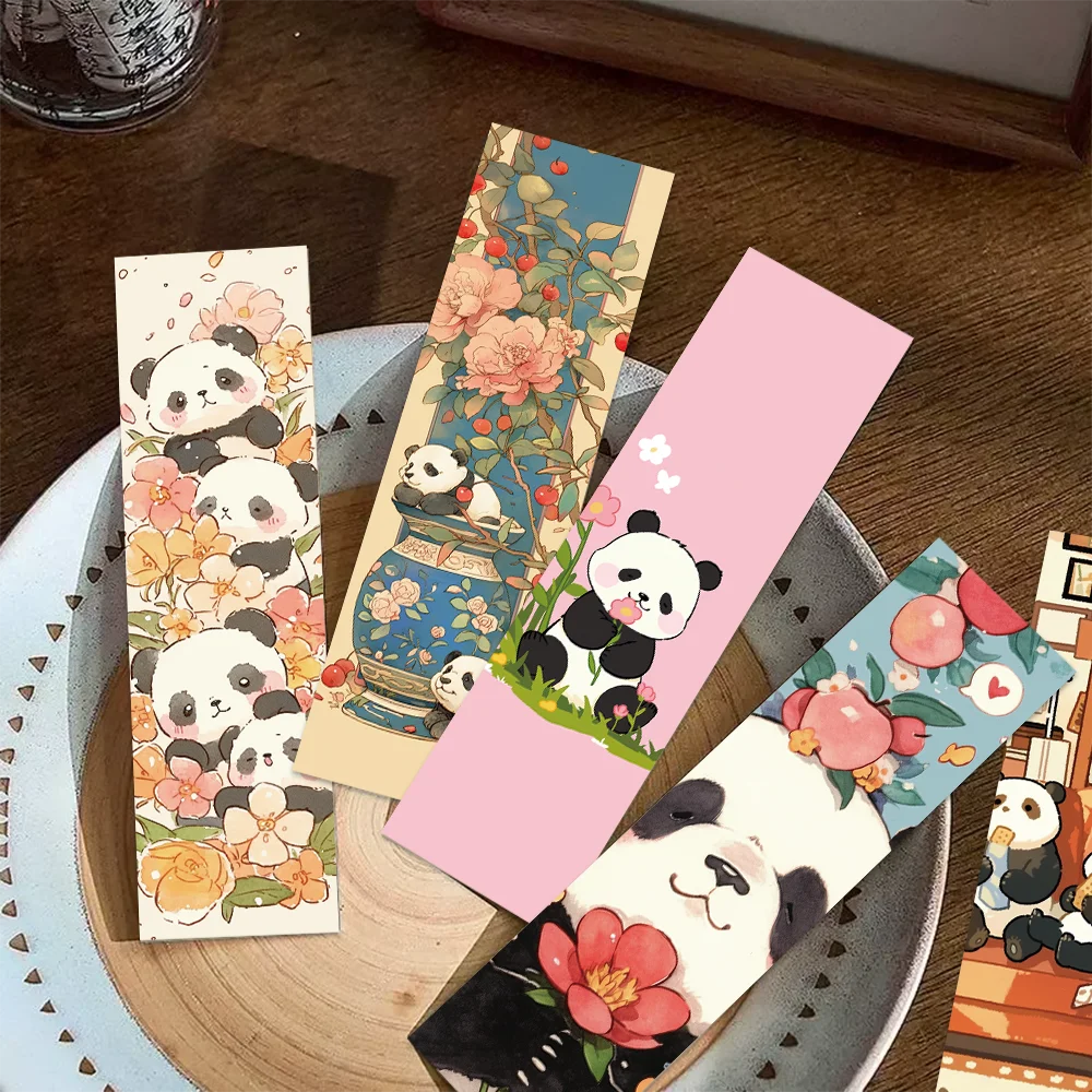 30pcs cartoon cute panda bookmarks student reading book marking paper card creative gift DIY book book page marking bookmarks