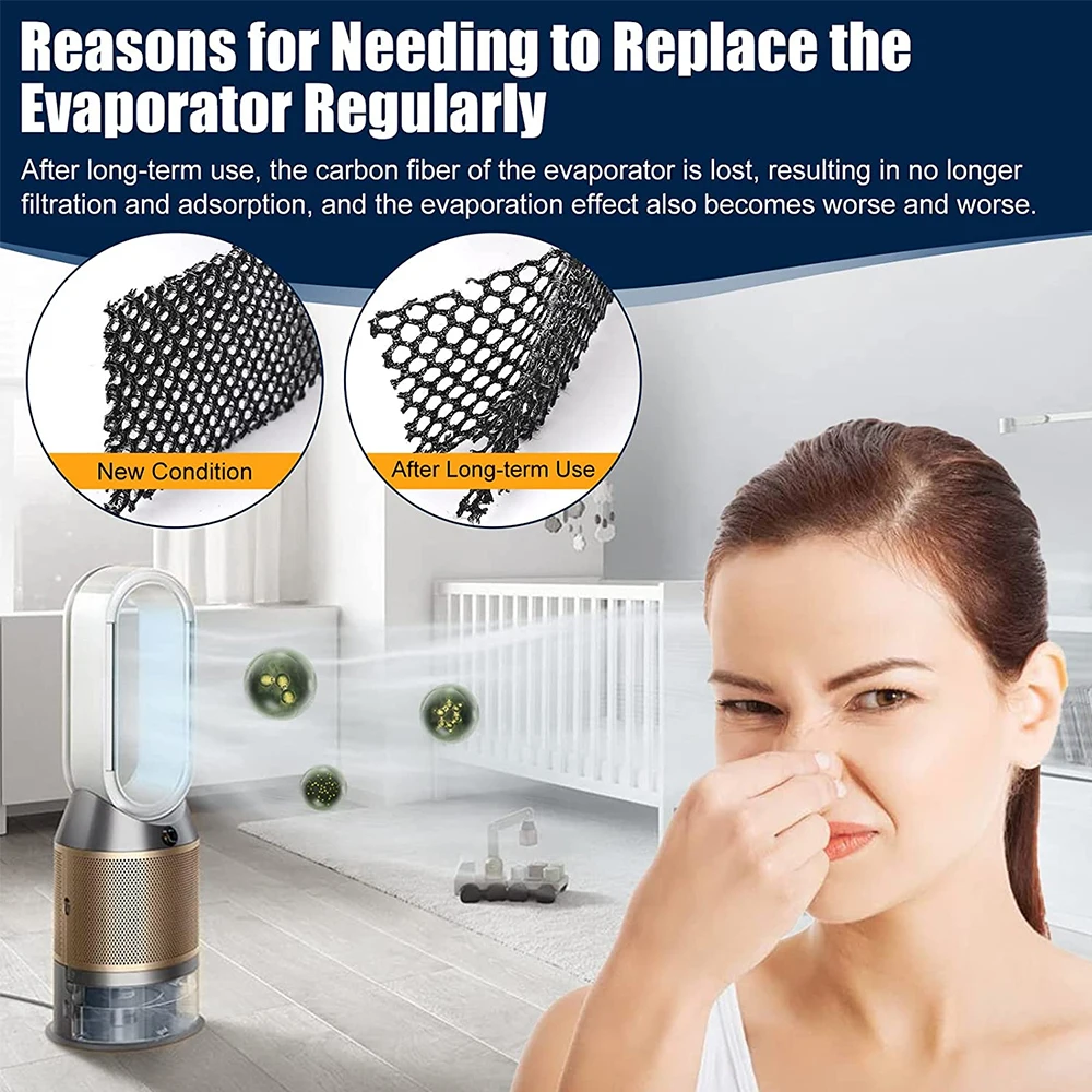 Фильтр очистителя воздуха для Dyson, увлажнитель из углеродного волокна, испаритель, замена PH01, PH02, PH03, PH04, очиститель воздуха, увлажнители