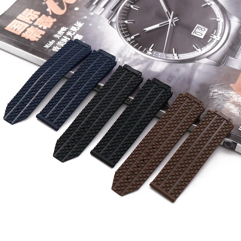 

Strap for HUBLOT BIG BANG Classic Series 17mm-25mm Rubber Black Blue Watch Band Waterproof Silicone Strap Watch Accessories