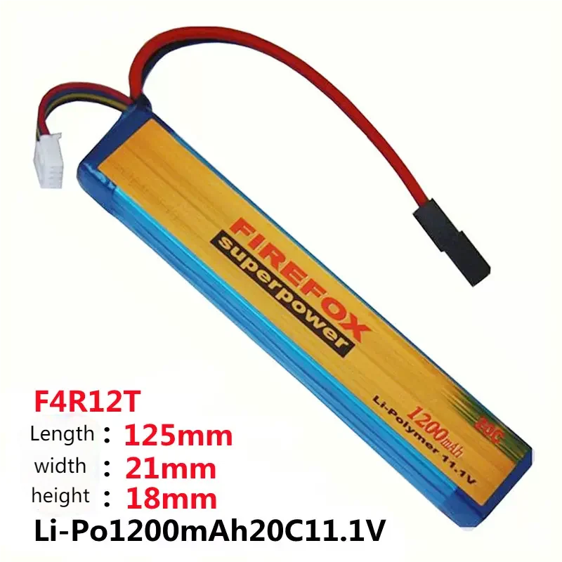 

Genuine Firefox 11.1V 1200mAh 20C Li Po battery soft bullet gun Jinming 8th generation Ren Xiang toy F4R12T