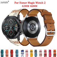 Leather Watchband For Honor magic Watch 2 42mm 46mm Bracelet For Huawei Honor Magic Watch 2 Band Smartwatch Replacement Correa