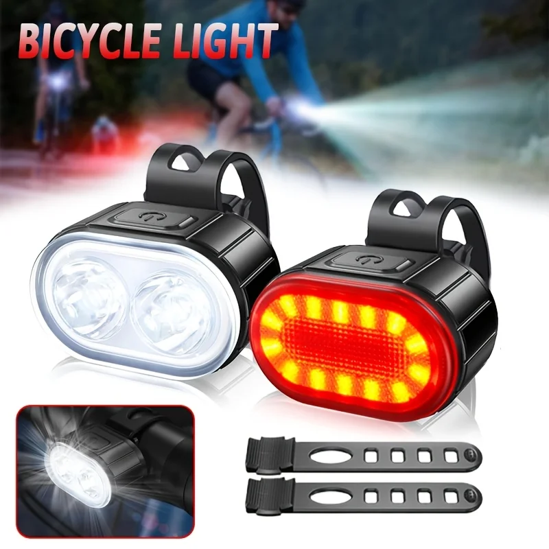 

Rechargeable Bike Light Mini Night Safety Warning Taillight Front Rear Bicycle Lamp LED Highlight Riding Taillight Bicycle Light