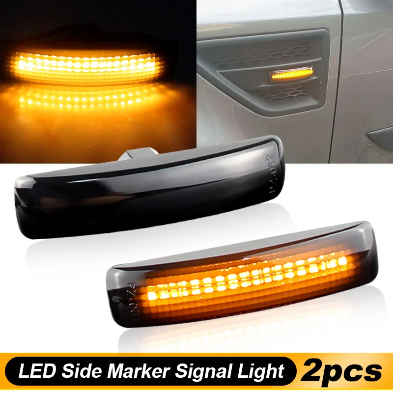 2PC Dynamic LED Side Marker Light Turn Singal Lamps For Land Rover LR3 LR2 LR4 Discovery 3 4 Range Rover Sport Freelander 2 L320