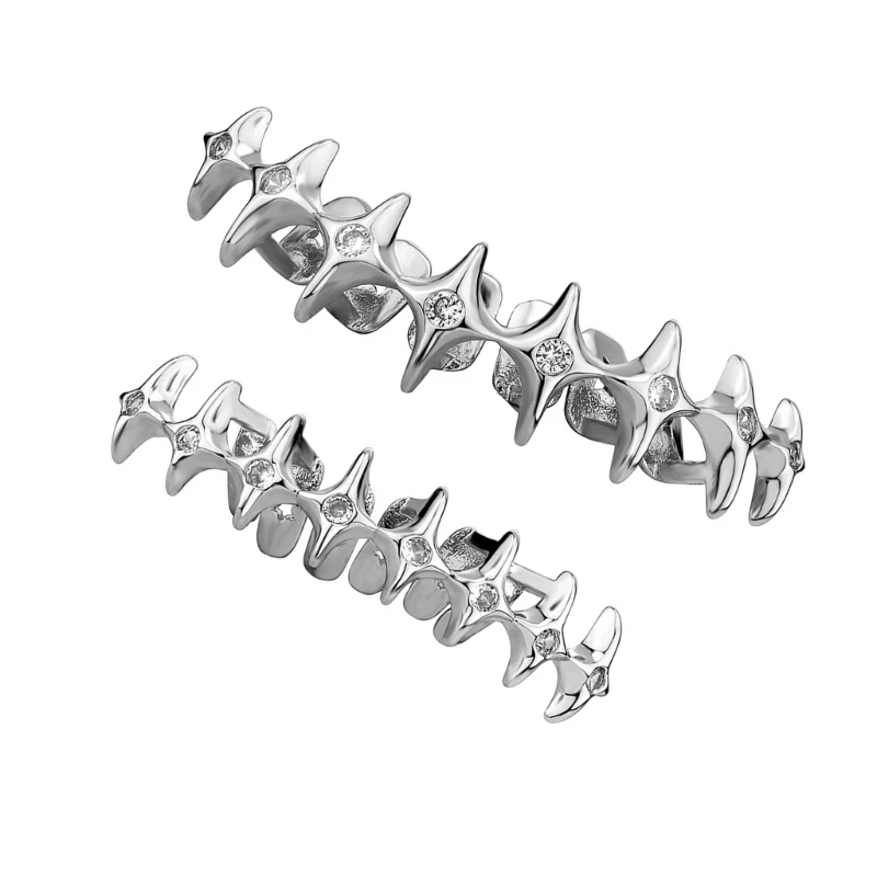 Removable Star Pattern Grills Teeth Grills Perfect for Parties and Stage Shows