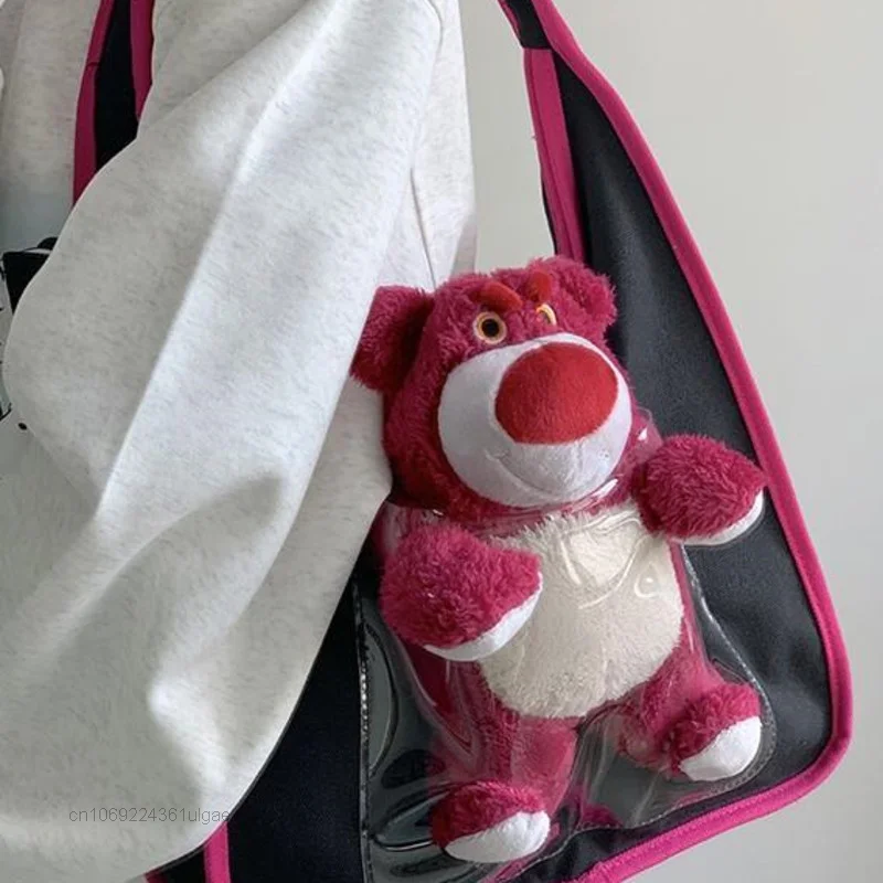 Disney Lotso Cartoon Cute Women Tote Bag 2023 New Fashion Versatile Large Capacity Canvas Bag Y2k Sweet Girl Luxury Shoulder Bag