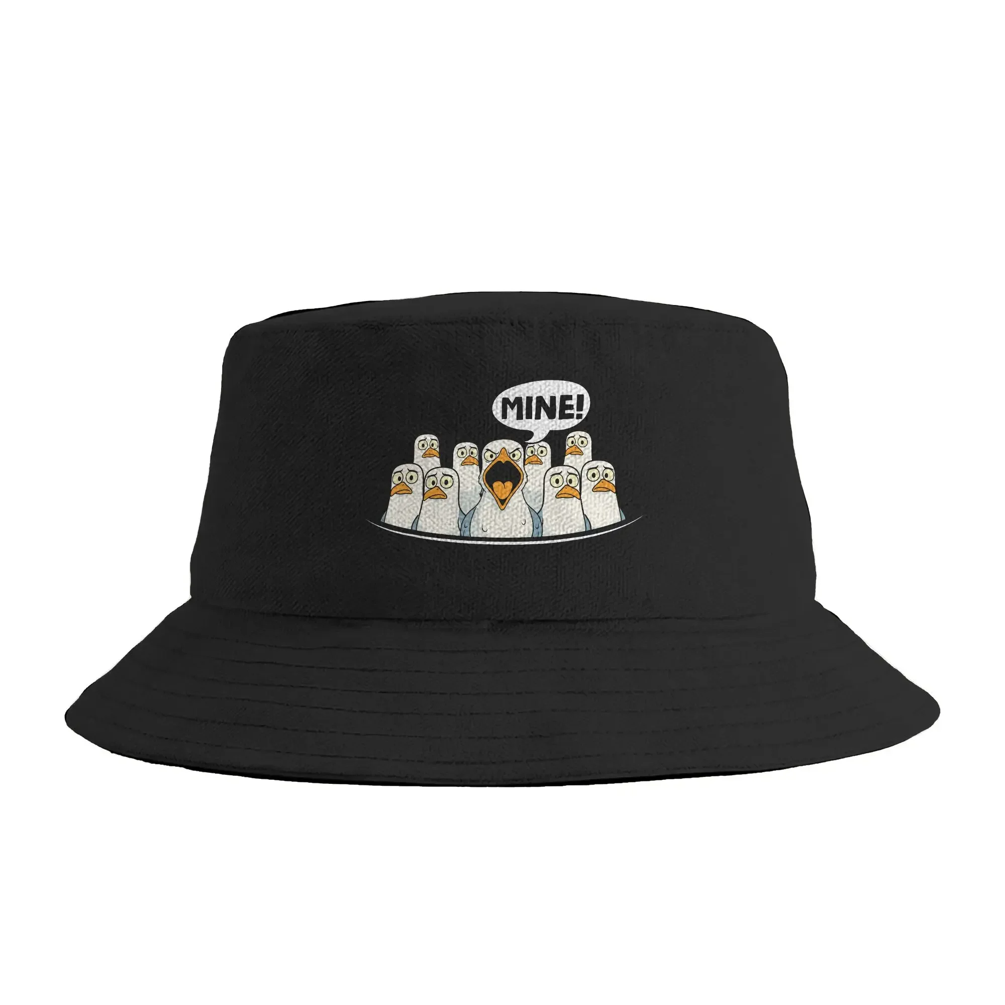 Men Women Volleyball Seagull Mine Funny Beach Volleyball Player Gift Bucket Hat Personality Fisherman Hats Summer Korean Caps