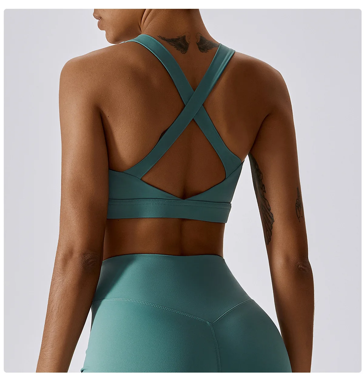 Frauen Cross Strap Sport BH Top Frauen Push-up Sport BH Yoga Gym Crop Top Büstenhalter Fitness Top Sport BH atmungsaktive BHs – Detail 16