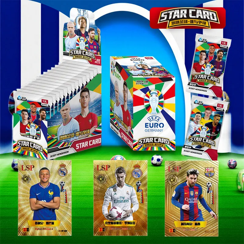 Tarjetas Coleccionables de Estrellas del Fútbol LSP, Edición Limitada para Aficionados al Fútbol Adultos, con Cristiano Ronaldo, Lionel Messi y Neymar