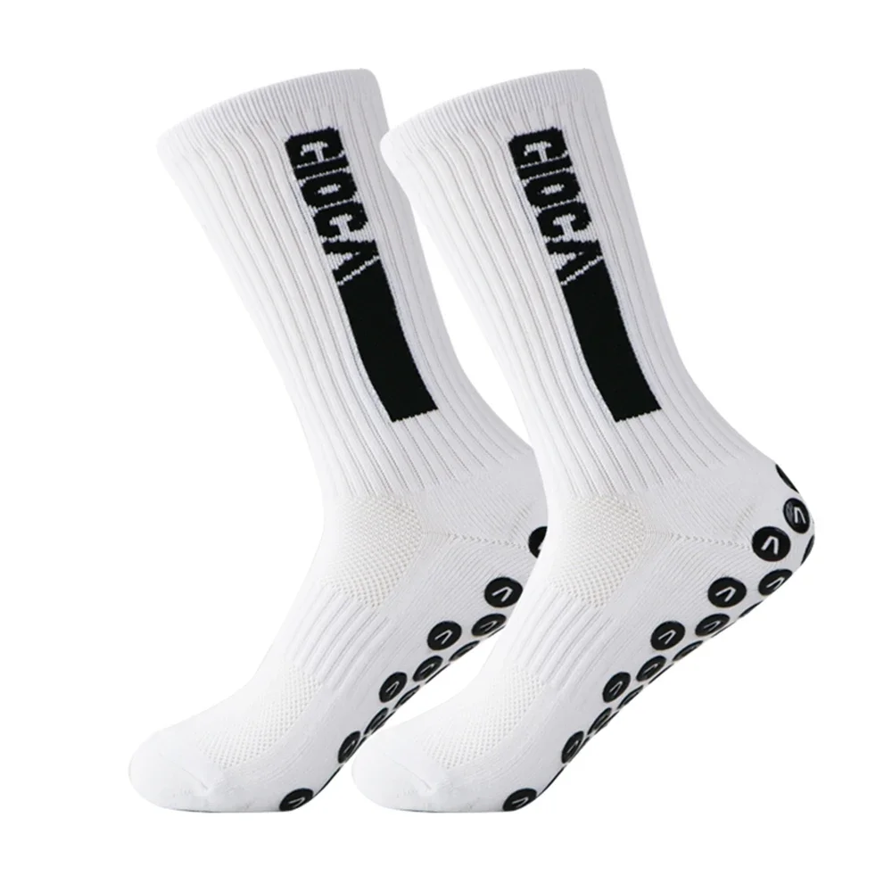 1pairs of anti slip, sweat absorbing and odor proof rubber dot football socks 2025 new sports cycling socks