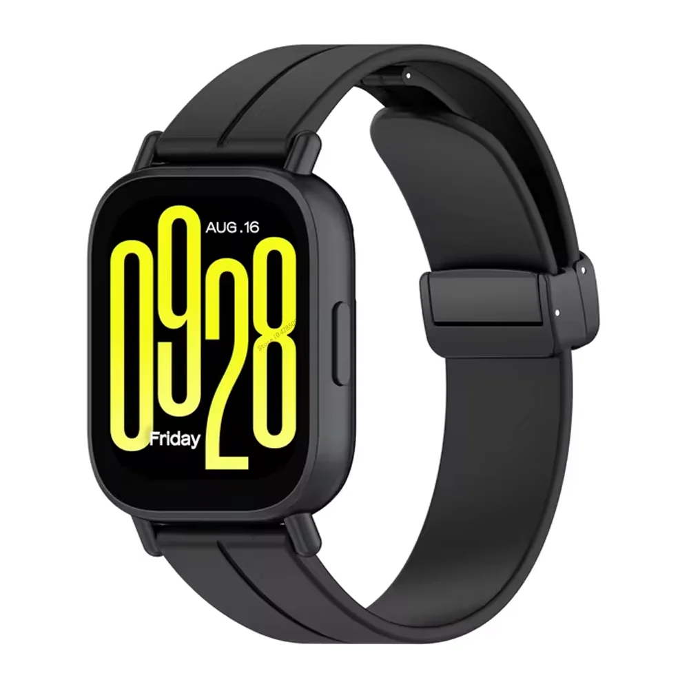 Pulseira magnética dobrável com fivela, pulseira de silicone para xiaomi redmi watch 5 active smartwatch para redmi watch 5 lite