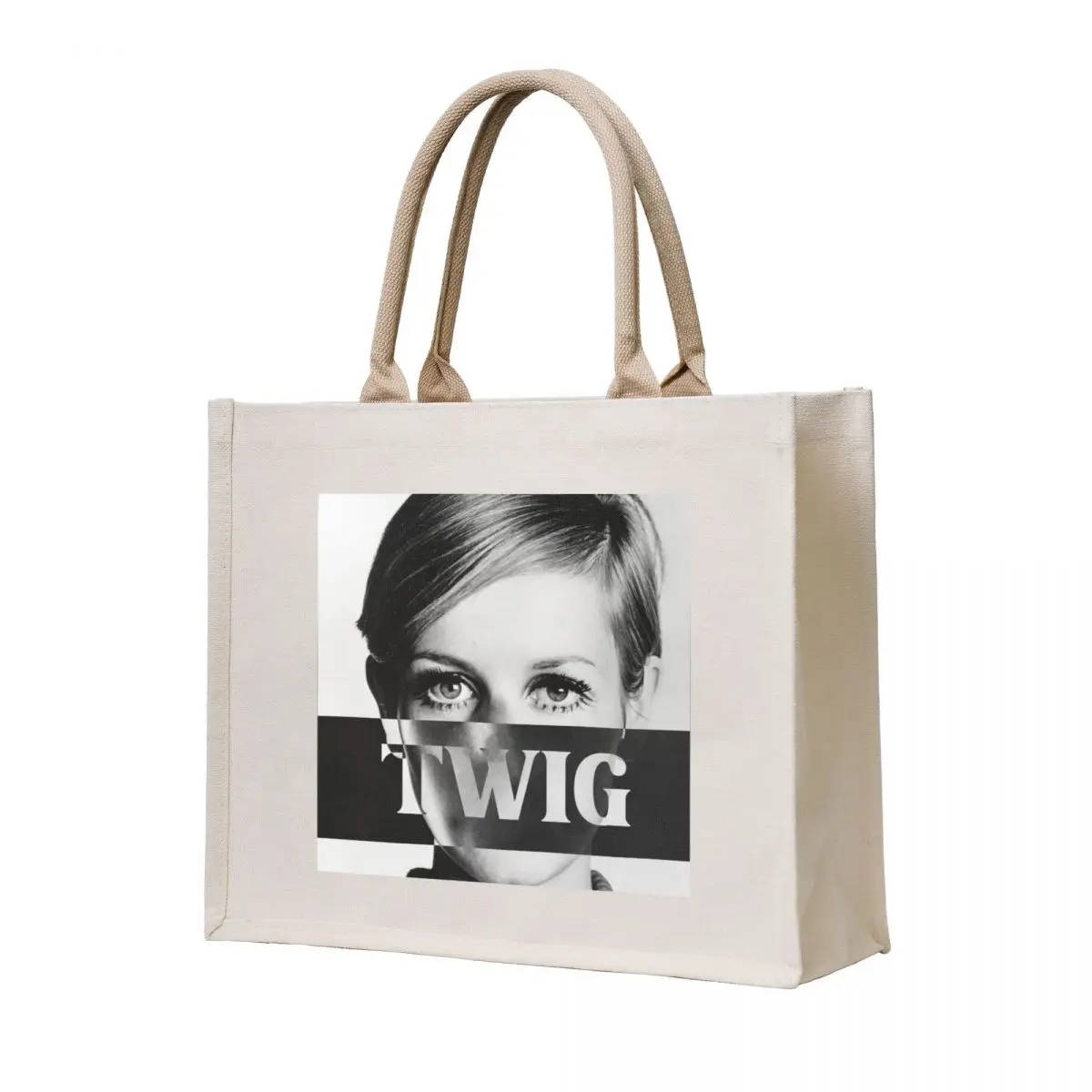 

twiggy lawson art Tote Bag canvas shopping bag bags woman 2025 Customizable tote bag woman shopping