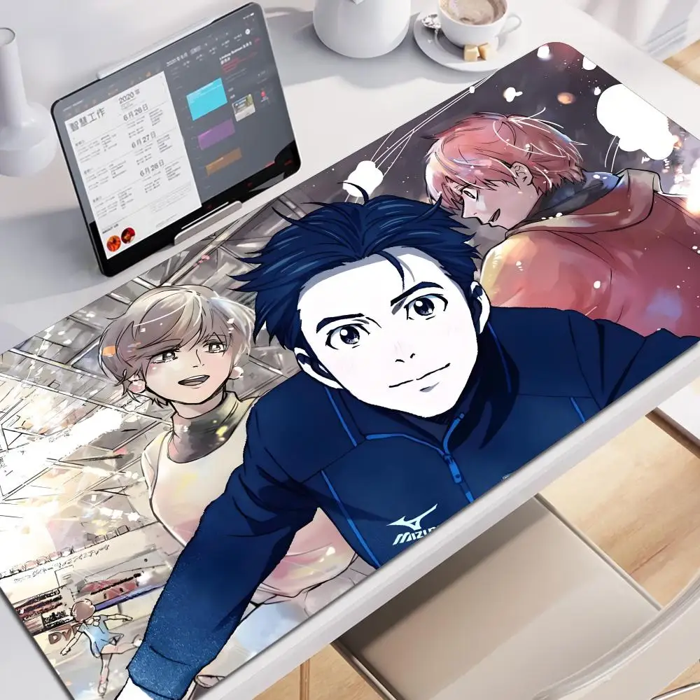 

Anime Y-Yuri On Ice Mousepad Large Gaming Mouse Pad LockEdge Thickened Computer Keyboard Table Desk Mat