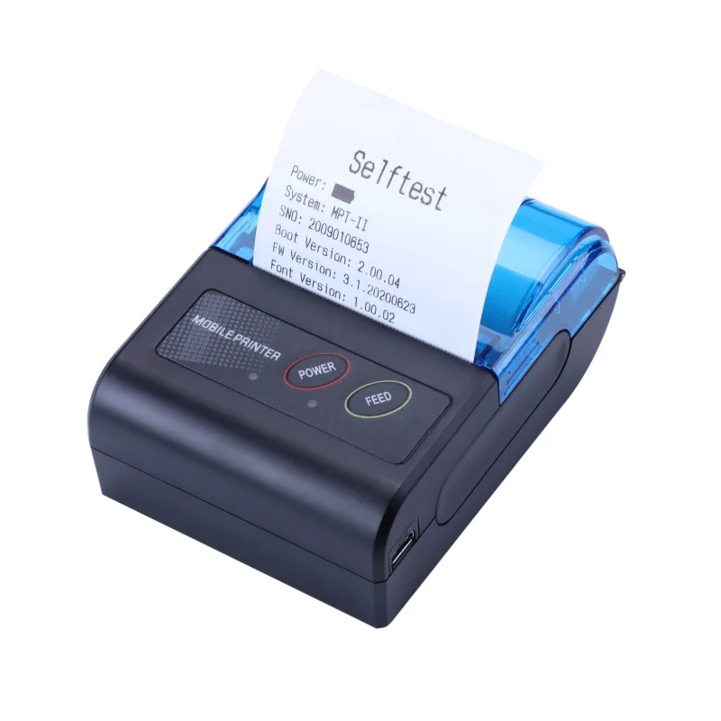 58mm Mini Thermal Receipt Printer Portable Wireless Bluetooth-compatible Thermal Bill Ticket Printer USB Small Business