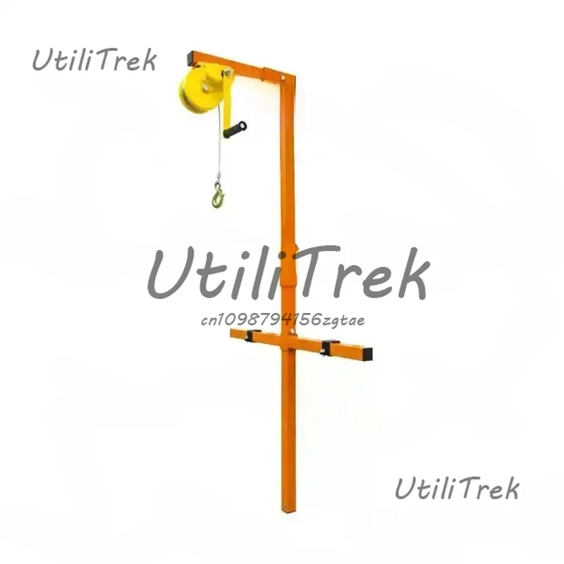 

Self-Locking Folding Crane Manual Winch Air Conditioning 15/20m Lifting Tool Outside Installation Lifting Hoisting Tool