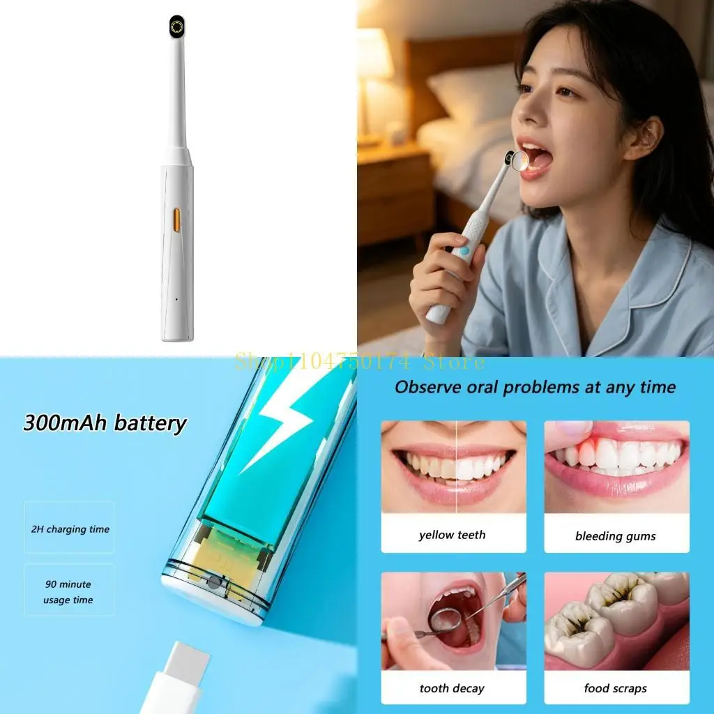 Wireless Mouth Camera with LED Light and WiFi Viewing, Rechargeable Tooth Viewer for Family Mouth Viewing and Daily Use Top Sale