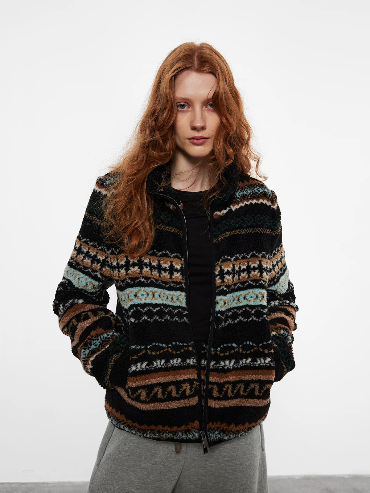 

Eco-Friendly Lamb Fur Casual oulder Length Outerwear 30R 90s Cleanfit Sle Women's Commute Faion Polyester Fiber