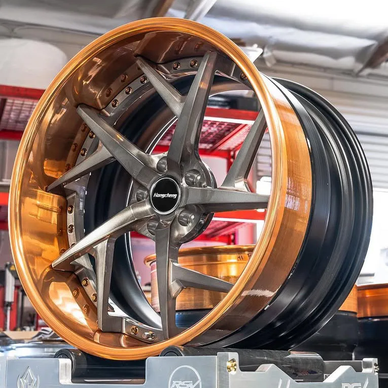 2026 New Orange Concave Full High Polished Matte Black Inner Barrel Chrome 18 20 Inch 5x120 Aluminum Rims