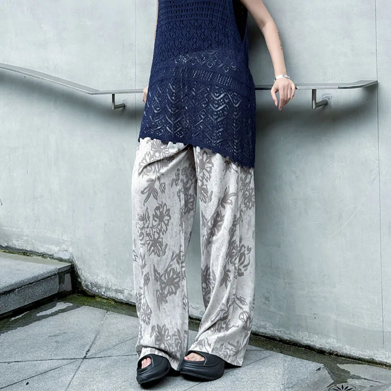 Retro spodnie damskie z wysokim stanem, prostymi nogawkami i szerokimi nogawkami, na lato, luźne i dopasowane, uniwersalne i swobodne spodnie codzienne.