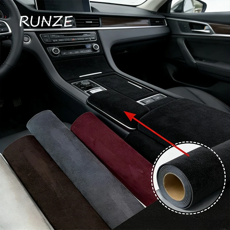 

Самоклеящаяся замшевая ткань 200x150 для обивки салона автомобиля, декоративная ткань для обертывания стоек A, B, C и домашнего декора, наклейка