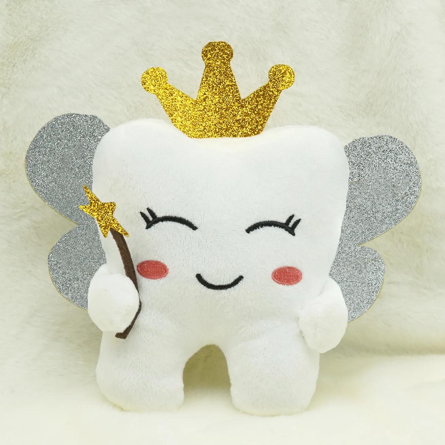 YanQing 5 Styles Cartoon Teeth Fairy Plush Toys Kawaii Tooth Stuffed Dolls White Teeth Plush Doll Children Birthday Gifts