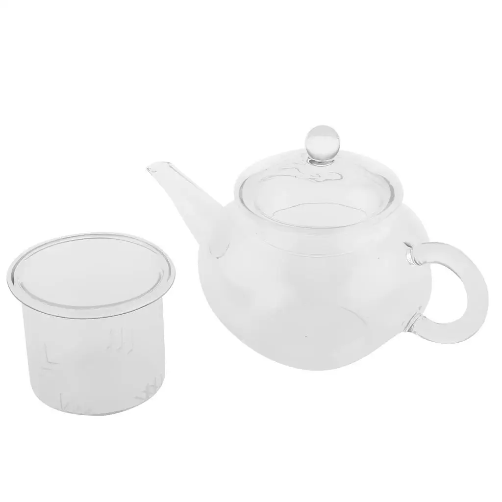 Heat Resistant Glass Teapot with Infuser Coffee Tea Leaf Herbal Set 250ml