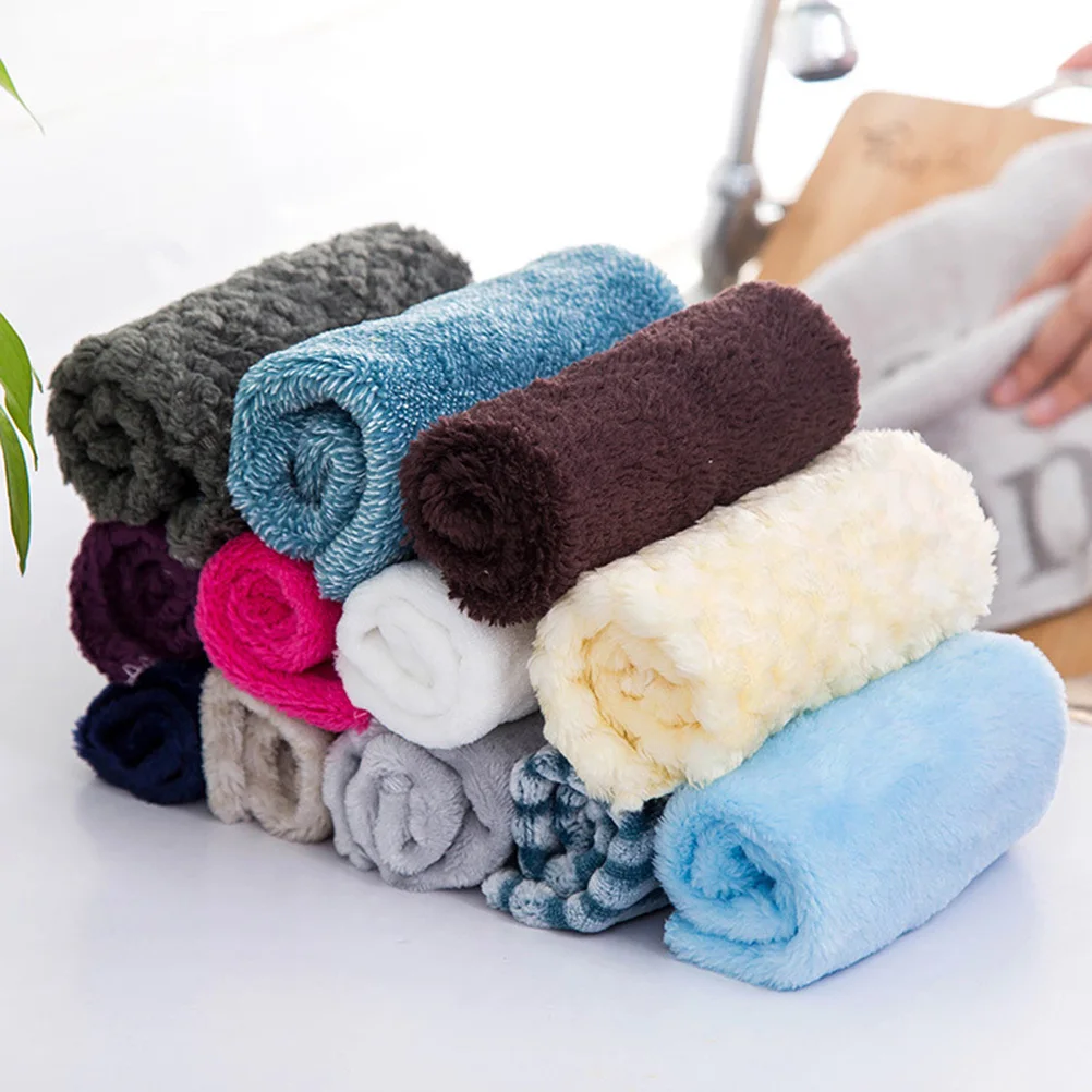 

10pcs Dishcloth Cleaning Premium Fiber Oil-Free For Kitchenware Cookware Glass Furniture Wash Towel Dish Washing Towel