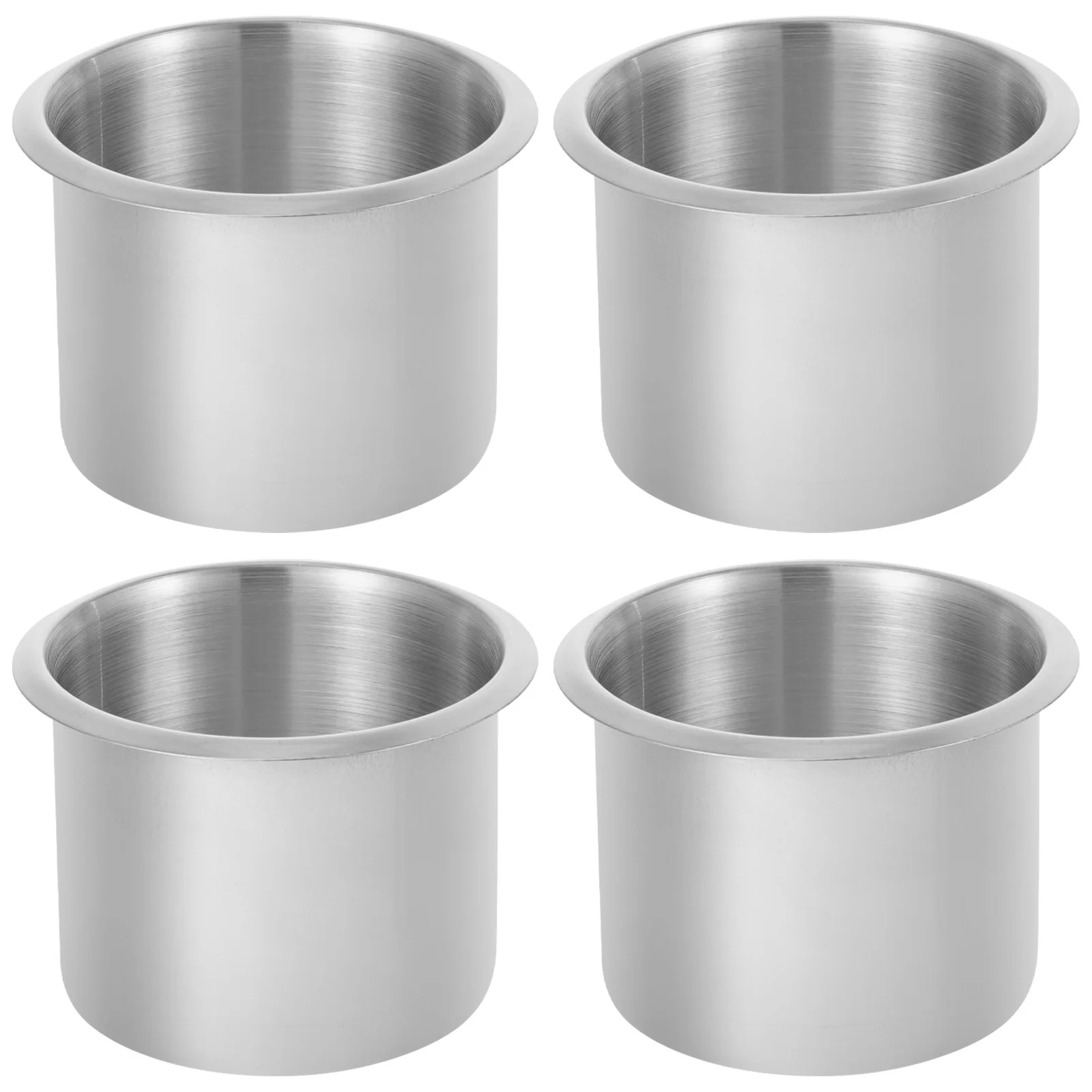 

4Pcs Boat Cup Holders Stainless Steel Recessed Drop in Cup Holder for Car Rv Table Recliner Handles Drink Can Holder Insert