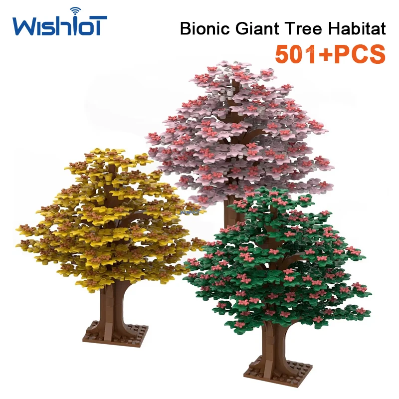 

1503pcs Big Tree House Building Set with Three Colorful Plant Scenes Creative Nature Themed Bricks Toys for Adults Kids