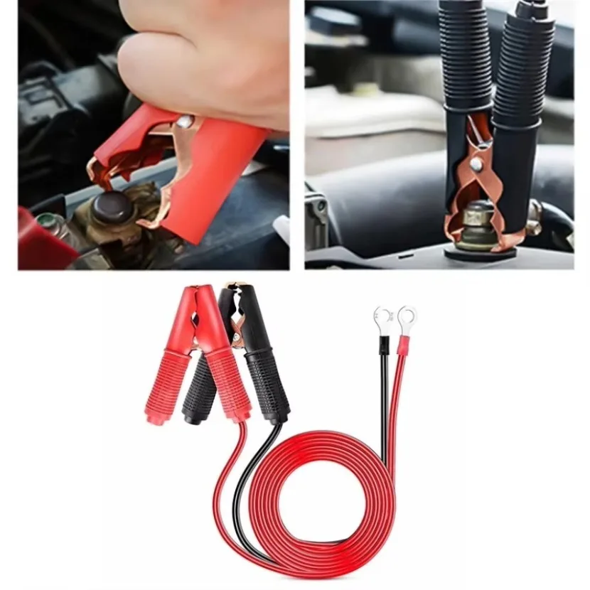 30A Fuse Battery Alligator Crocodile Clip Connector Extension Charge Cable Quick Release Adapter Disconnect for Car Motorcycle