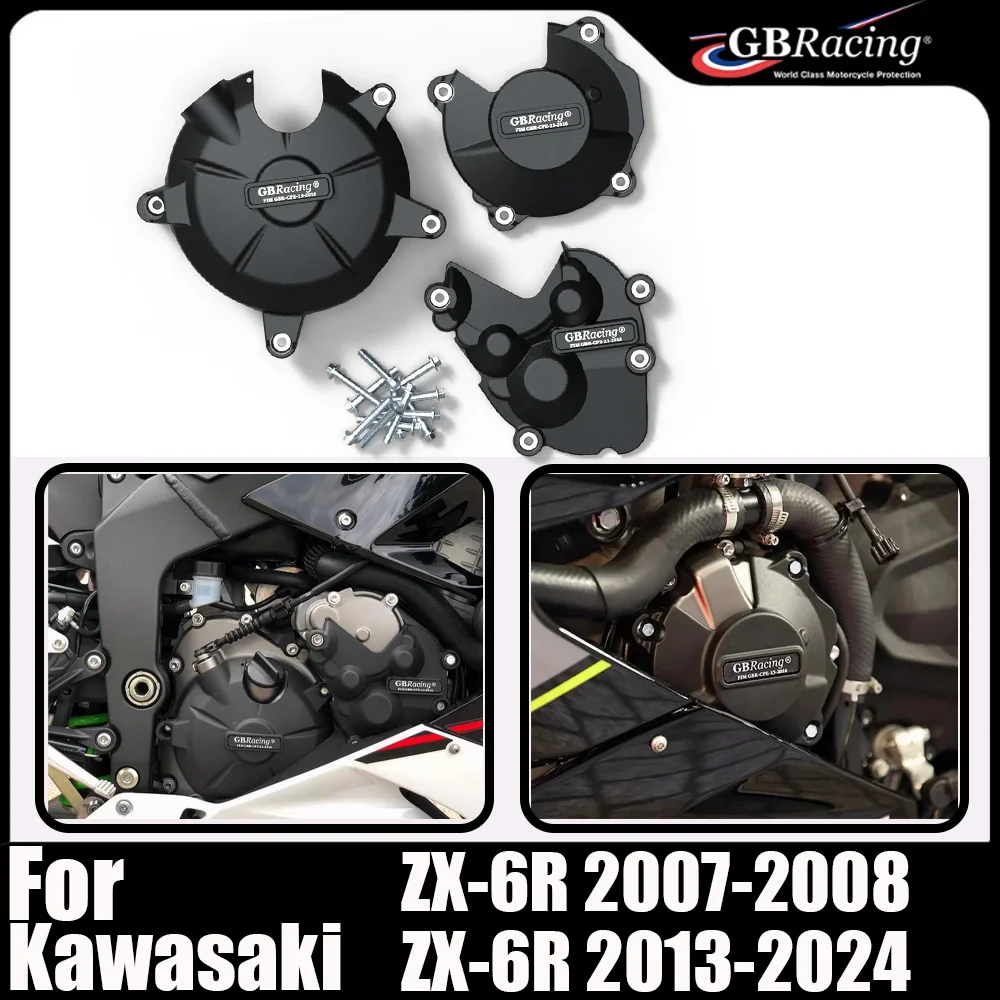 

For Kawasaki ZX-6R 2007-2008 ZX-6R 2013-2024 For GB Racing Motocross Accessorie Engine Cover Protection Case