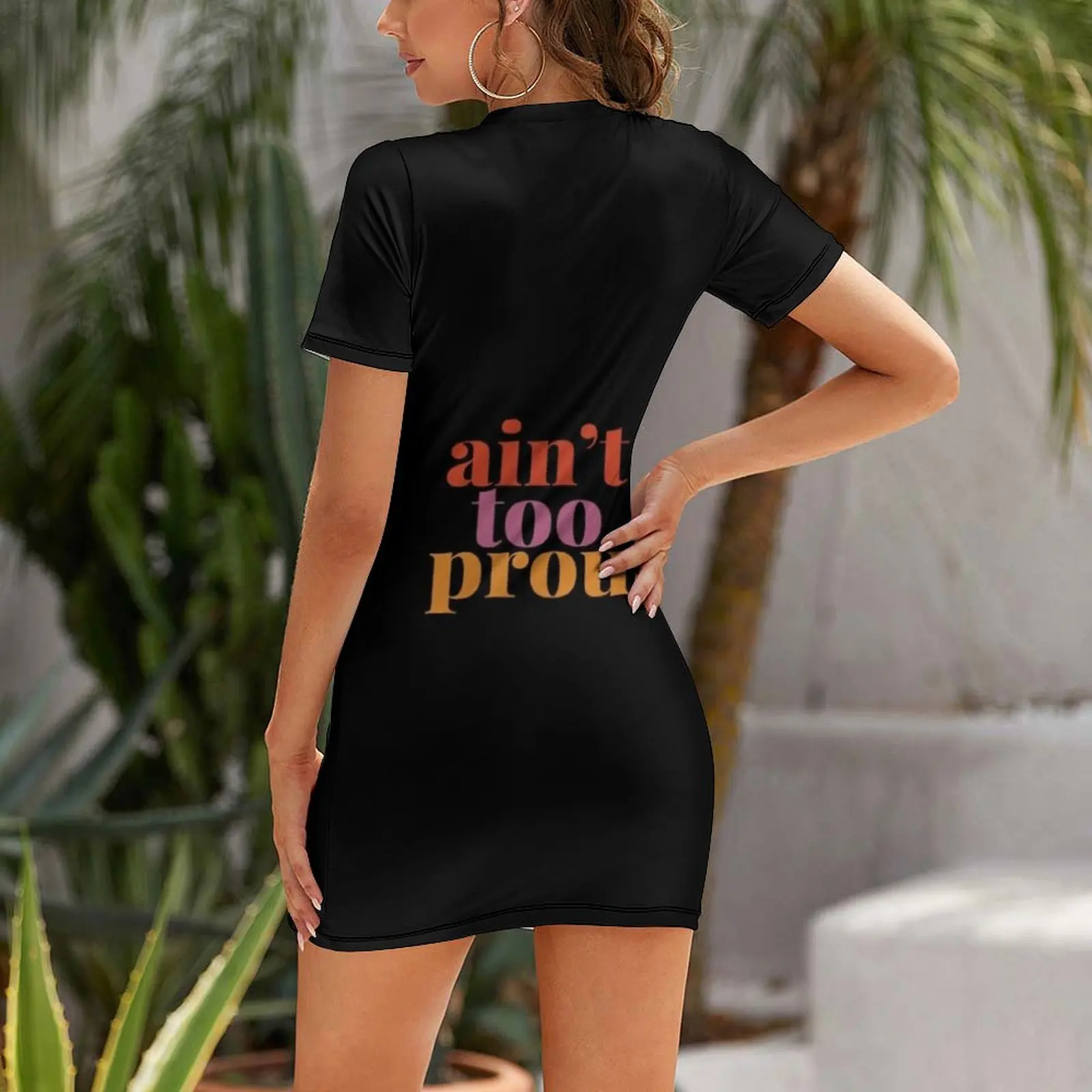 Ain't Too Proud Broadway Logo Short Sleeved Dress women's evening dresses Dress