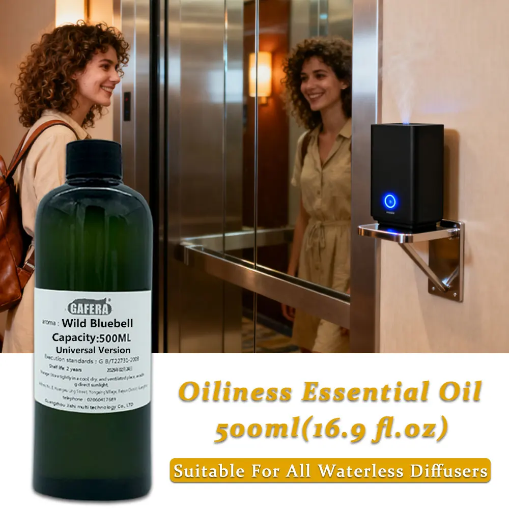 GAFERA 500ml (16.9 fl.oz) Jasmine/Kempinski Essential Oil - For All Waterless Diffuser, Club Diffuser Replenish Aromatherapy Oil