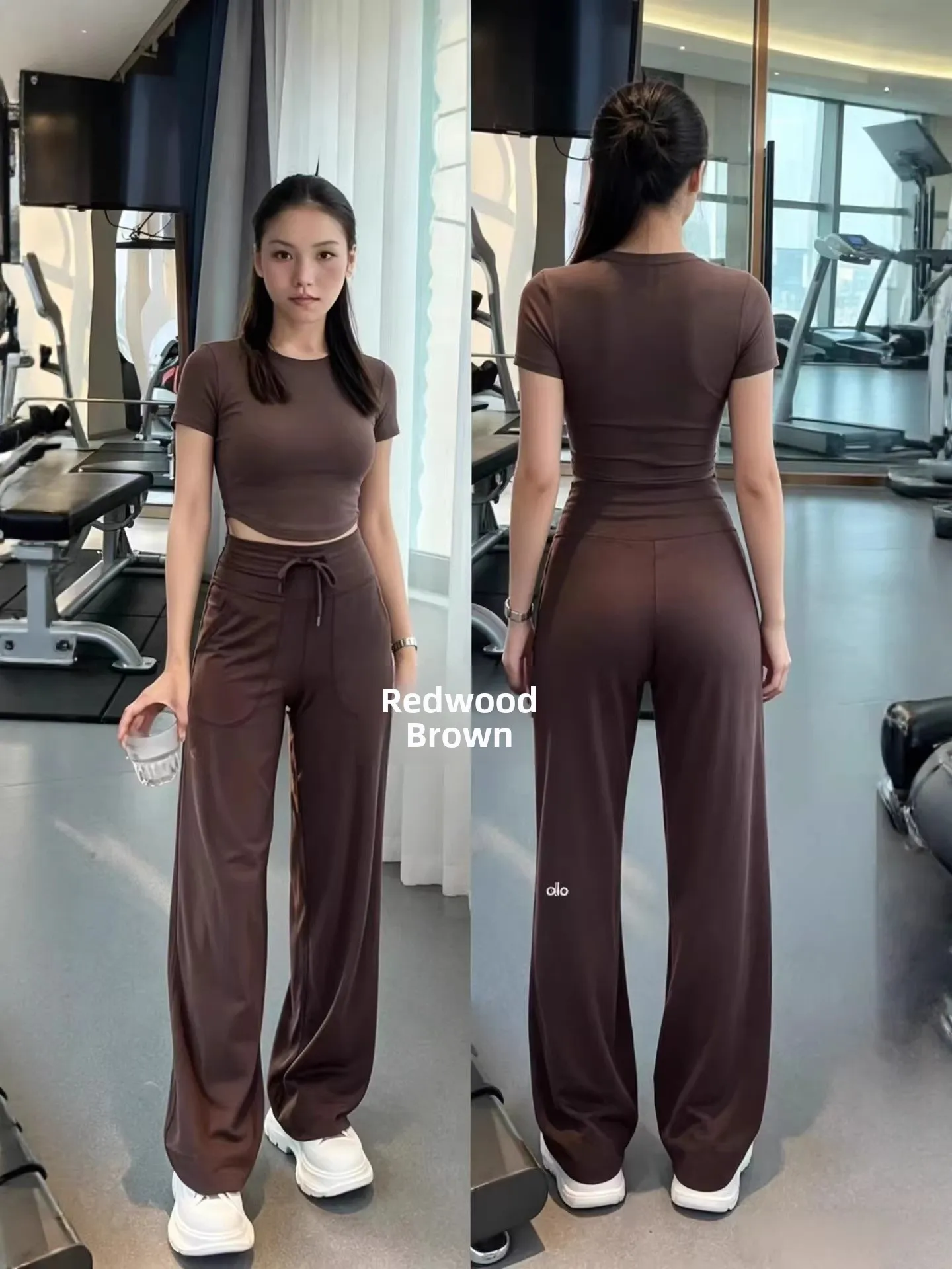 

Slimming High-Waist Wide-Leg Yoga Pants Women's Loose Fit Quick-Dry Comfortable Sportswear Casual High Waist Elastic Band