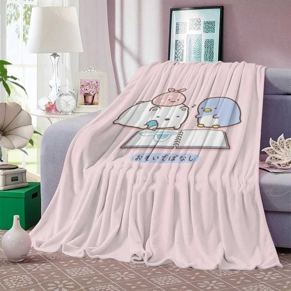 Sumikko Gurashi Cotton Blanket for Sofa Decoration Velvet Blanket Oversized 200x300 Thick Blankets for Winter Blankets King Size