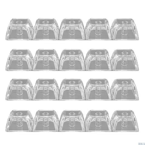 R9UA 20Keys XDA Profilo trasparenti keycap in bianco cristallino impostati per switch MX