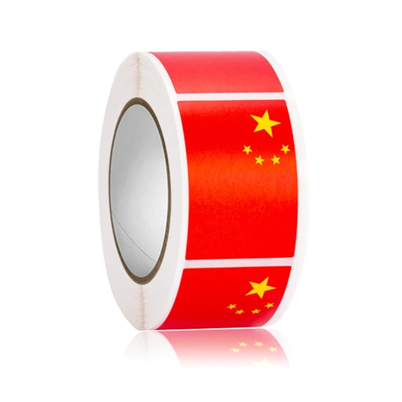 250/500Pcs Heart Sealing Labels China Flag Sealing Stickers China Flag Wrapping Stickers for New Year Gift Wrapping