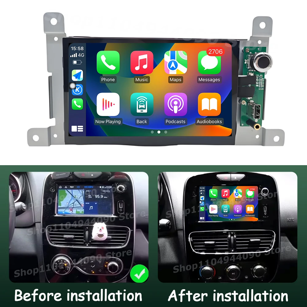 7 ''Android OS Multimedia Touch Display for Renault Clio 4 Clio IV 2012-2018 Wireless Carplay Car Radio Player GPS Navi DSP WiFi