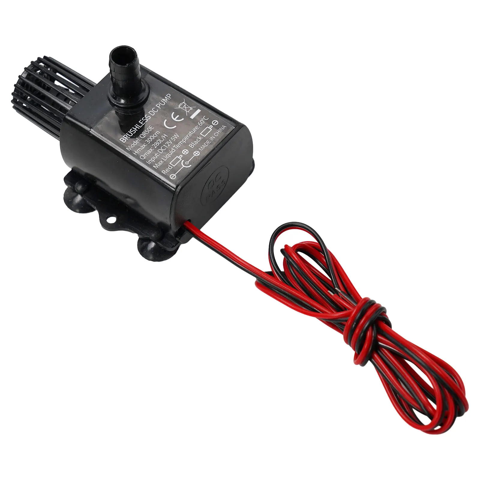 Submersible Brushless Water Pump DC 12V 5W 280L/H 300cm Lift IP68 for Aquarium Pond Fountain Car and PC Liquid Cooling