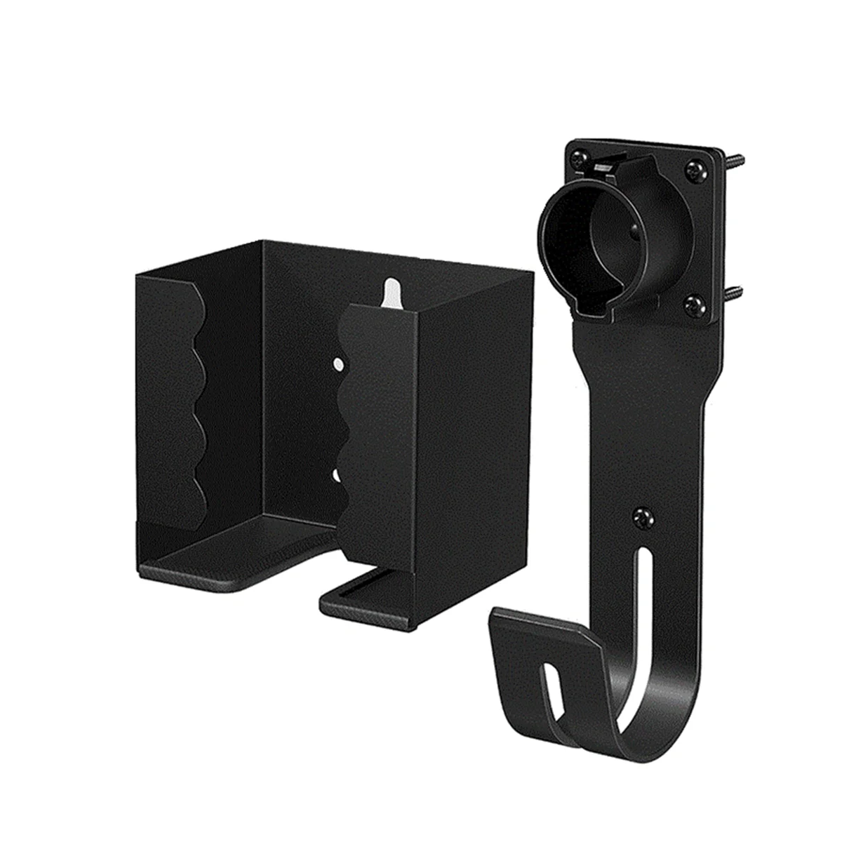 1 Set EV Charger Holder, Electric Car Charger Cable Holder, Charging Box Holder, Wall-Mount Electric Vehicle Connector