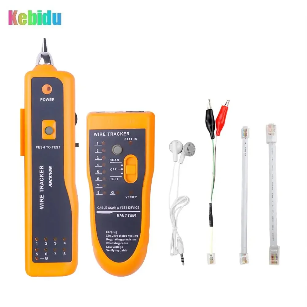 Network Cable Tester LAN Telephone Wire Tracker Diagnose Tone Tracer for STP UTP Cat5 Cat6 RJ45 RJ11 Detector Line Finder