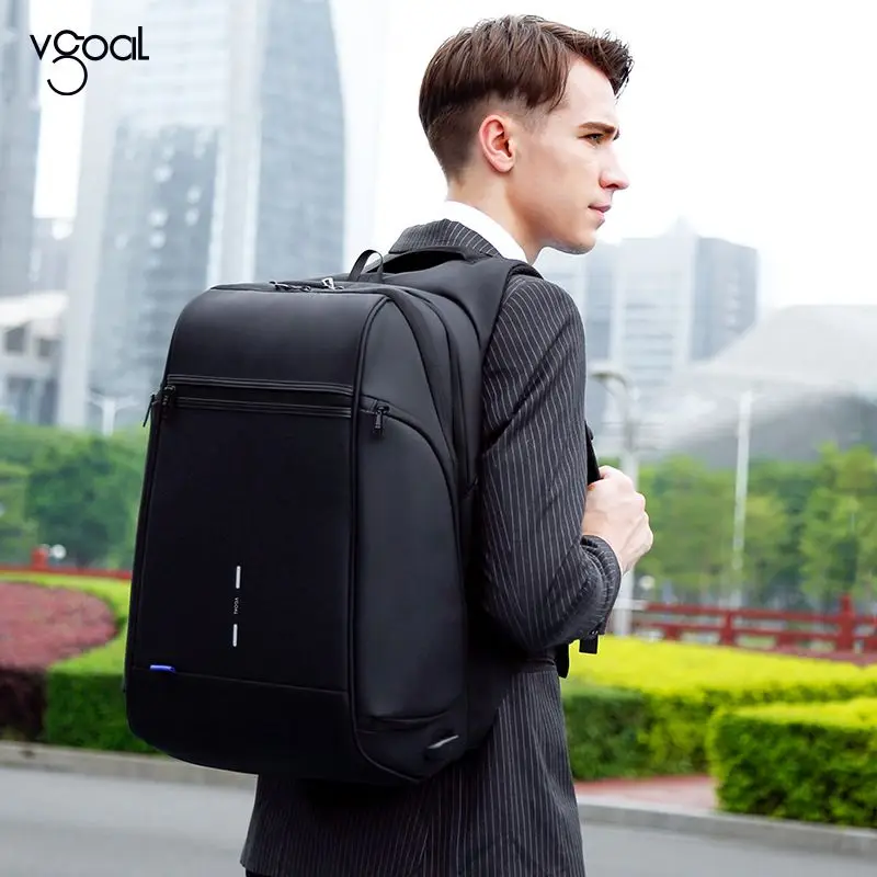 Mochila Laptop VGOAL para Homens, Bolsa de Viagem Espacial Multi-Camadas, Mala Anti-Ladrão Masculina, Recarga USB 15 ", 17"