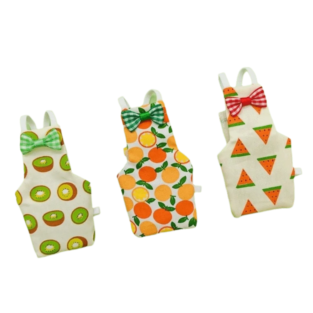 New Colorful Fruit Parrot Diaper Breathable Bowtie Parrot Flight Suit Keep Birds Clean Washable Pet Bird Apron Indoor Use