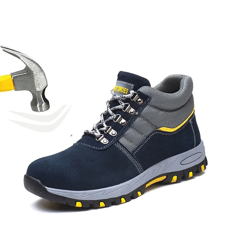 Work Safety Shoes Men Safety Boots Anti-smash Anti-stab Work Shoes Sneakers Steel Toe Shoes Male Work Boot Indestructible